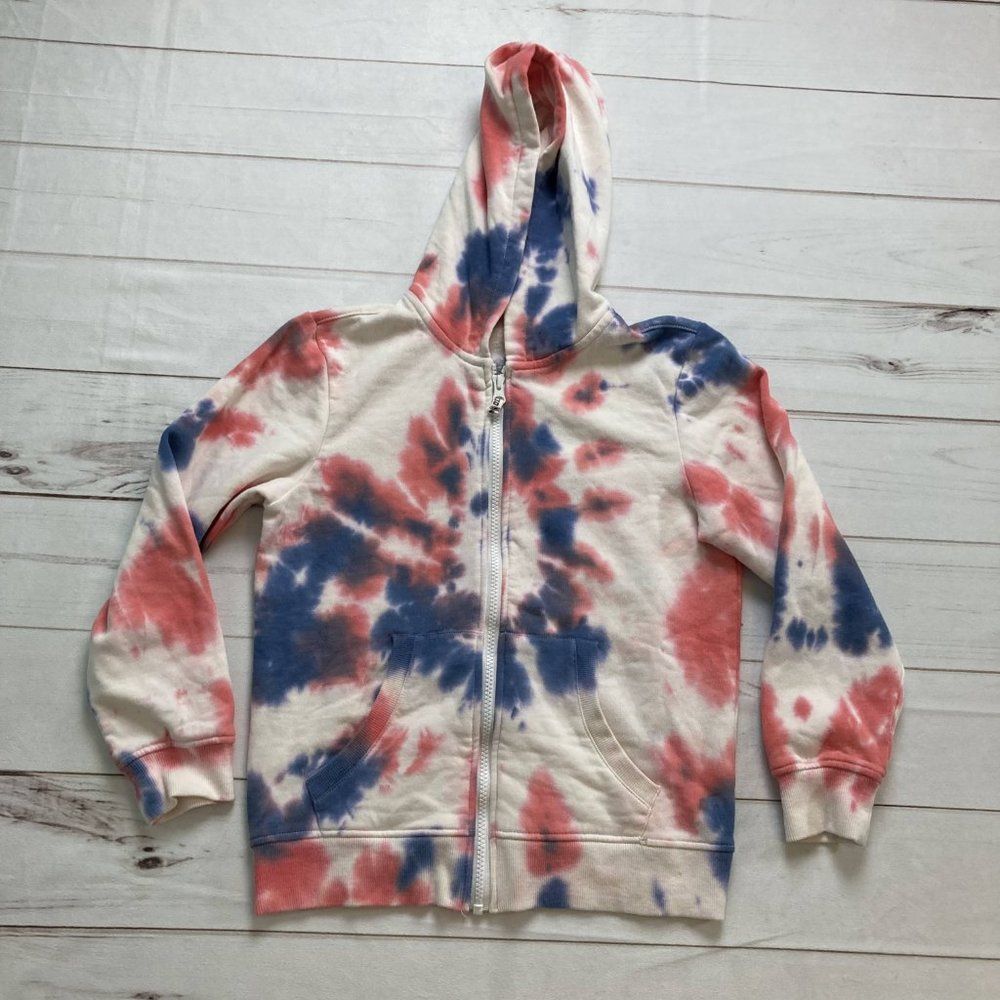 Kid Nation Kids Tie Dye Full Zip Hoodie Size L